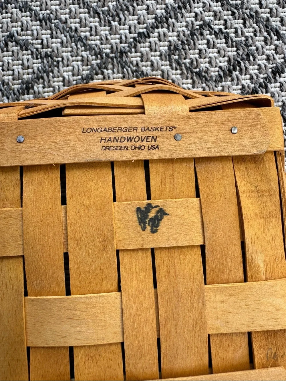 Longaberger Catch All Basket (2001) with Divided Protector